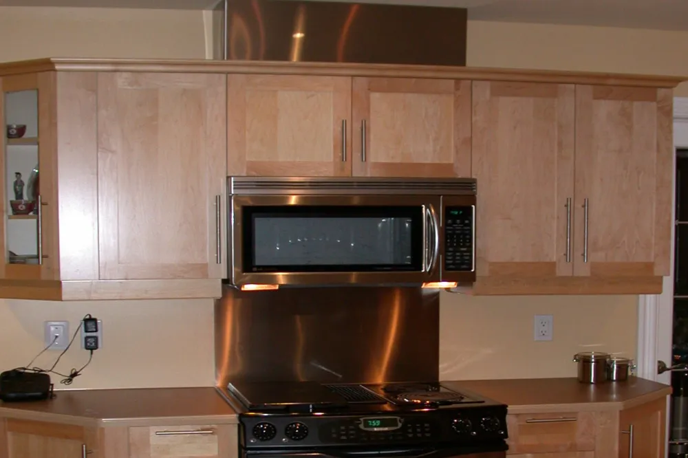 Backsplash behind the range